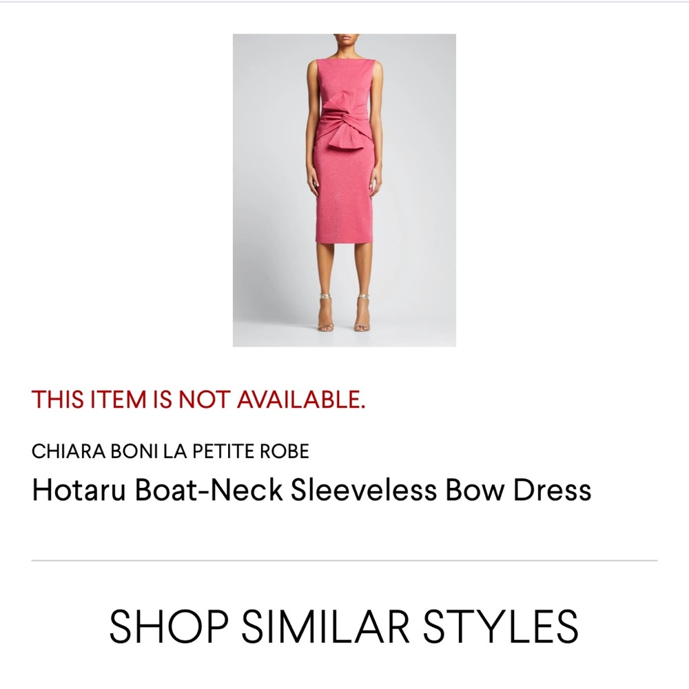 CHIARA BONILA PETITE ROBE
Hotaru Boat-Neck Sleeveless Bow Dress - Picture 2 of 8